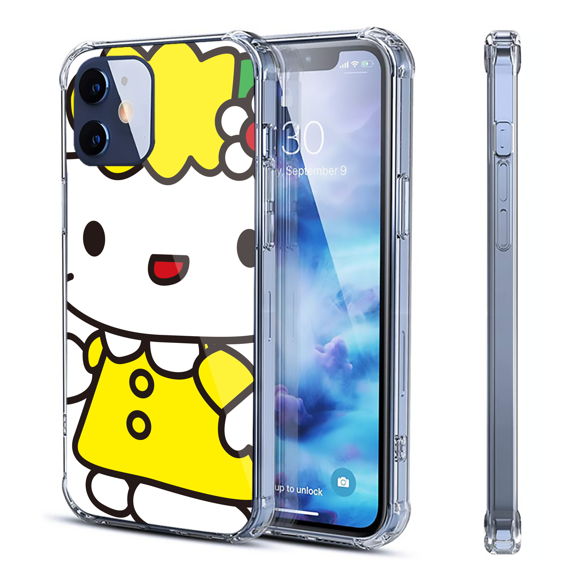 （画像用） Hello Kitty ハローキティ 【iPhone 12シリーズ対応】透明スマホケース（クリアソフトケース）